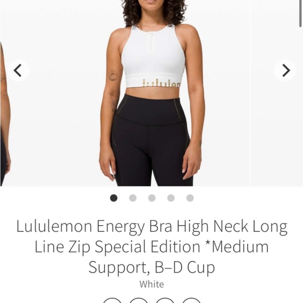 Lululemon energy high neck long line sports bra